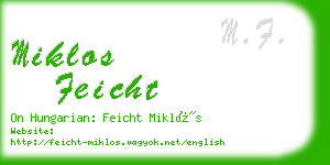 miklos feicht business card